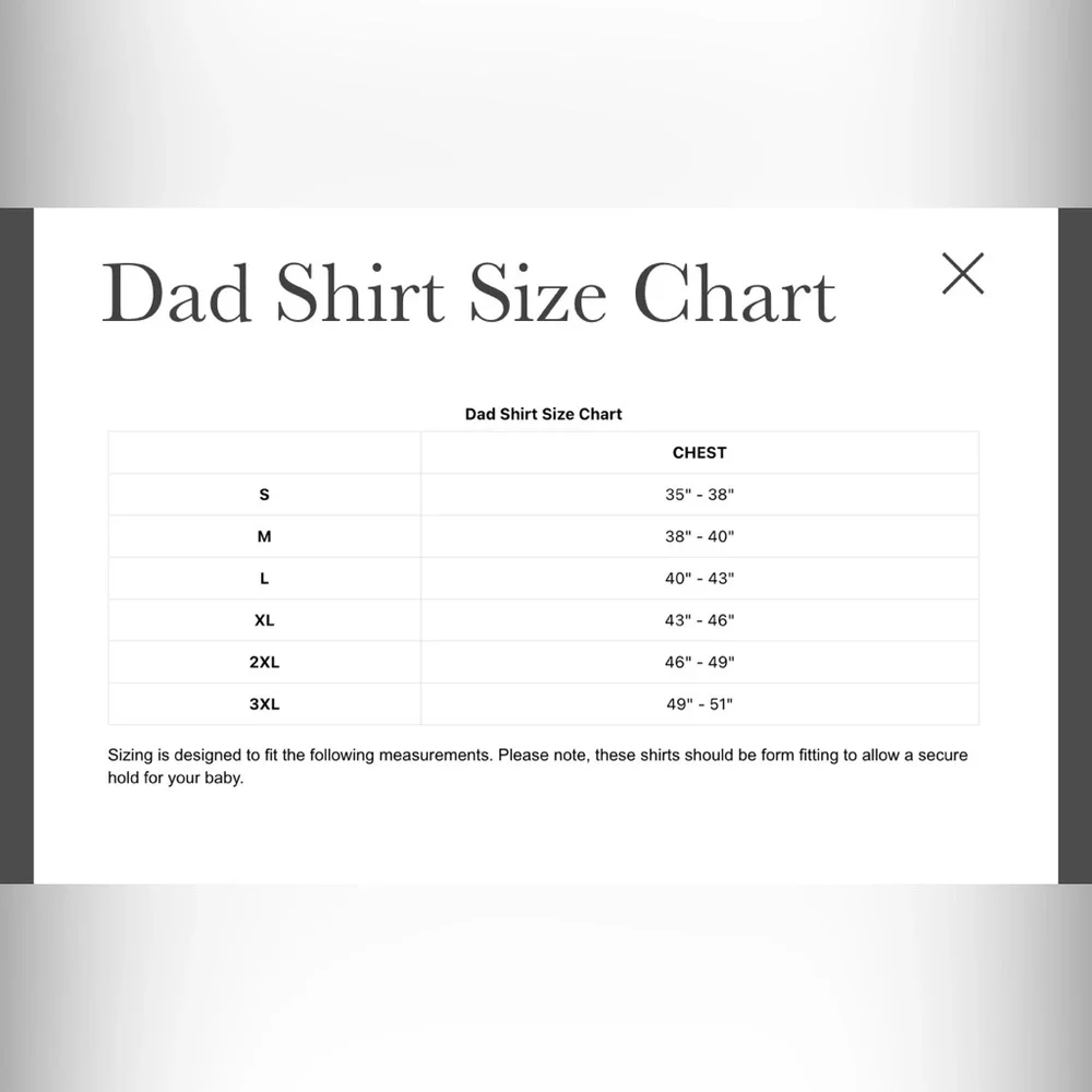 Lalabu Gray Baby Soothing Dads Shirt‎ for Babywearing Large - Picture 3 of 10